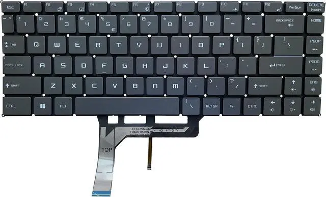 Main image of Replacement Keyboard for MSI GS65: Laptop Keyboard with Backlit for GS65VR PS63 GF63 PS42 P65 WP65 WS65 MS-16Q1 US Layout  Silver Grey
