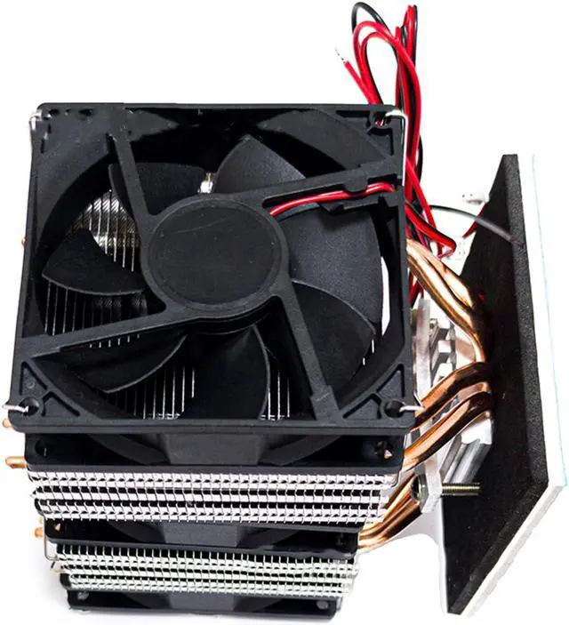 Alt view image 2 of 4 - DC12V 60W Dual core Thermoelectric Peltier Cooler Refrigeration Cooling System Peltier Kit with Power Refrigeration Cooling Kit for Small Space Cooling