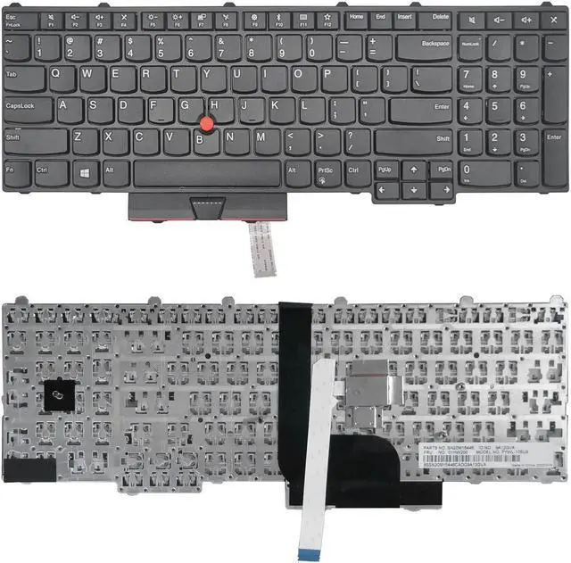 Alt view image 2 of 5 - PAEBAI+ Replacement Laptop Keyboard for Lenovo ThinkPad P51 P71, with Frame Pointer No Backlight US Layout