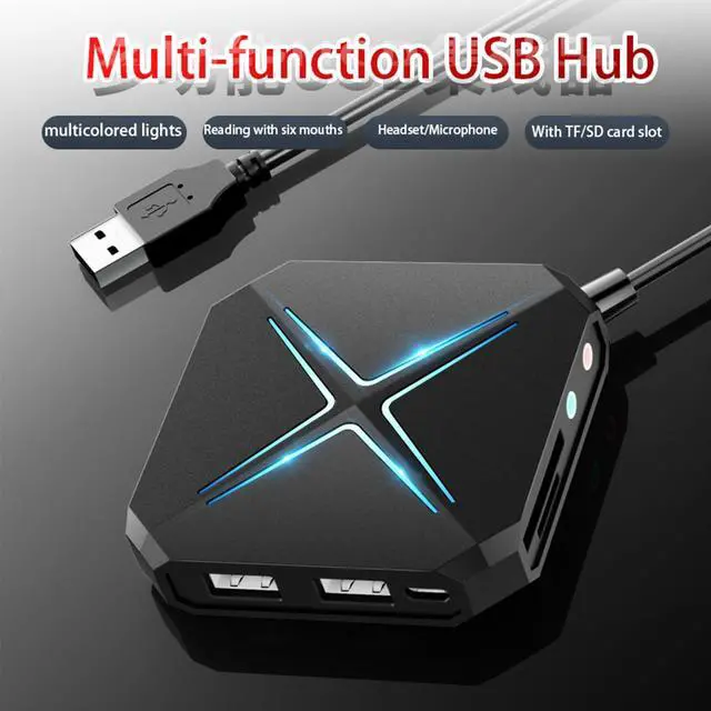 Alt view image 2 of 5 - PEIYUI S24 Ultra External Sound Card, USB Audio Adapter for PC Windows, Mac, Linux, Laptops, Desktops, Stereo Sound Card with 3.5mm Interface & USB Interface, Volume Control, Plug & Play (10-in-1)