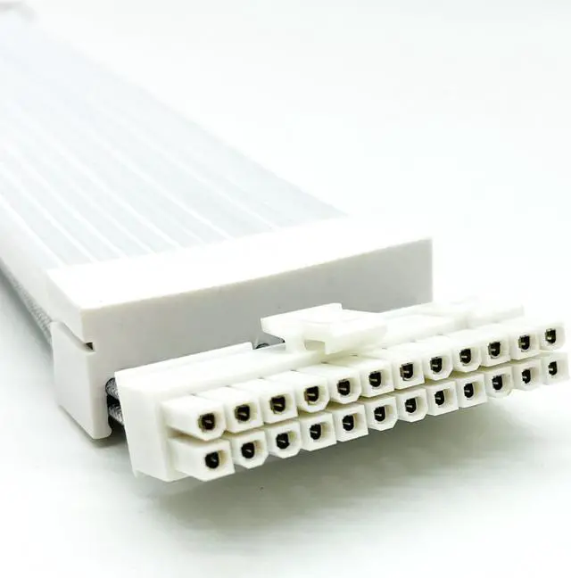 Alt view image 4 of 5 - Pxyz 30cm White ARGB PC Extension Cable, 18AWG, 24pin/2x8pin/3x8pin, 5V 3Pin Sync for Gaming Case, Compatible with Asus Aura Sync, Gigabyte RGB Fusion, MSI Mystic Light