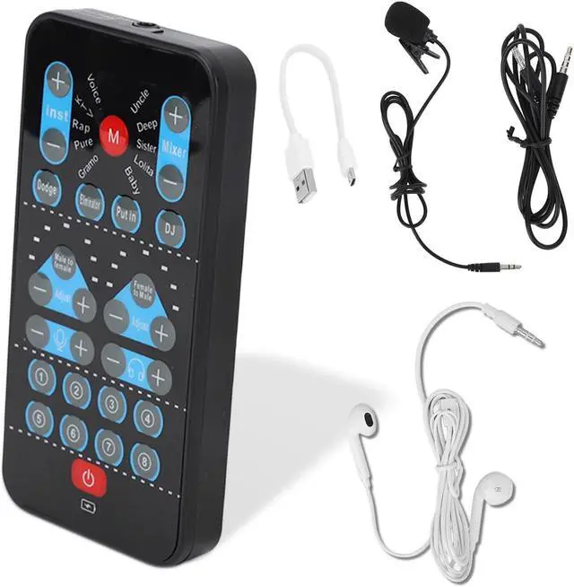 Main image of Mini Voice Changer Device, Portable 8 Sound Effects Support Multi Languages Handheld Sound Card for Adults, Kids, PC Mobile Phone