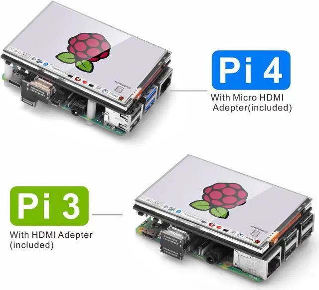 Alt view image 4 of 5 - OSOYOO 3.5 inch HDMI LCD Touch Screen Monitor Display TFT 480 * 320 Pixel Resolution for Raspberry Pi 5 4 3 Model B B+ 2 with Stylus Pen