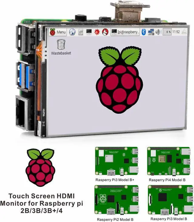 Alt view image 3 of 5 - OSOYOO 3.5 inch HDMI LCD Touch Screen Monitor Display TFT 480 * 320 Pixel Resolution for Raspberry Pi 5 4 3 Model B B+ 2 with Stylus Pen