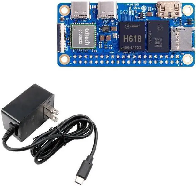 Main image of Orange Pi Zero 2W 1GB LPDDR4 Allwinner H618 Quad-Core 64 Bit Single Board Computer with 16MB SPI Flash,Support WiFi and BT5.0, Development Board Run Android 12 TV/Ubuntu(Zero 2W 1G+Power Supply)