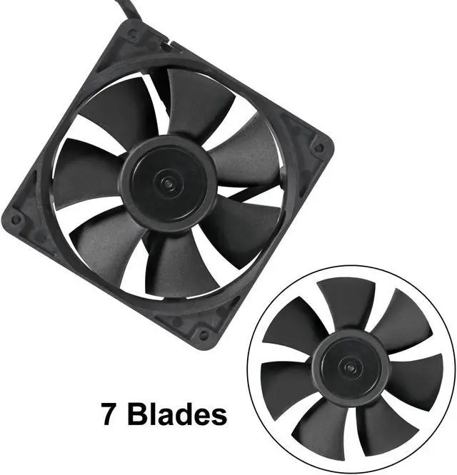 Alt view image 3 of 5 - UMLIFE 2PACK EC 120mm x 38mm Dual Ball Bearings 120mm x 120mm x 38mm DIY Cooling Ventilation Exhaust Fan 110V 115V 120V 220V 240V AC Axial Case Muffin Fan