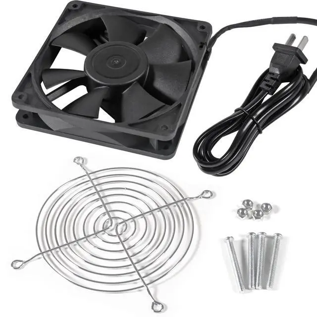 Alt view image 5 of 5 - UMLIFE 2PACK EC 120mm x 38mm Dual Ball Bearings 120mm x 120mm x 38mm DIY Cooling Ventilation Exhaust Fan 110V 115V 120V 220V 240V AC Axial Case Muffin Fan