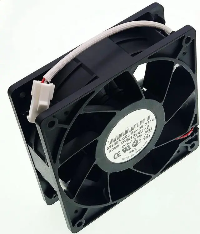 Alt view image 3 of 5 - PFB1224UHE-8f53 Cooling Fan DC24V 2.40A 12CM 120×120×38mm, 2-Wire high air Volume Inverter Cooling Fan