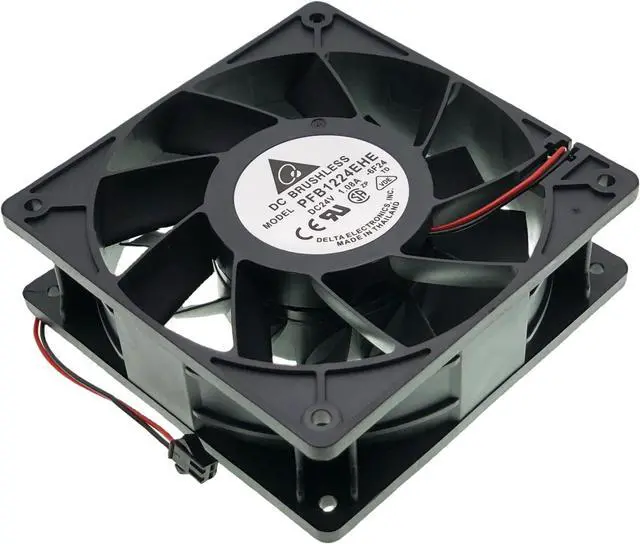 Alt view image 5 of 5 - for Delta PFB1224EHE-6F24 Cooling Fan, 24V 1.08A 21.6W 4000RPM 181.27CFM 120X120X38MM 2-Wire Inverter Fan