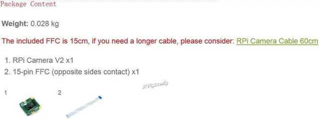 Alt view image 5 of 5 - Official Raspberry Pi Camera Module V2 8-megapixel sensor 3280 x 2464 1080p V2.1 for Raspberry Pi 3 2 1 model B B+ @XYGStudy