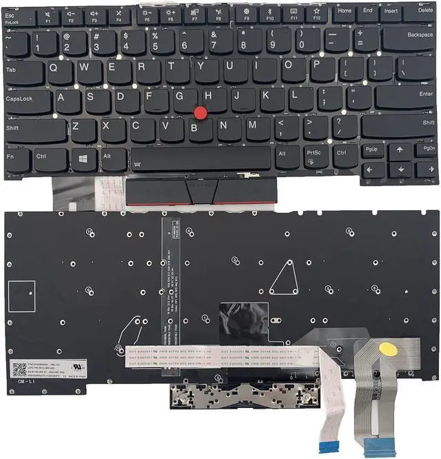 Main image of Laptop Replacement US Layout Backlit Keyboard for Lenovo Thinkpad T490s T495s SN20R66042 02HM208 02HM280 Black