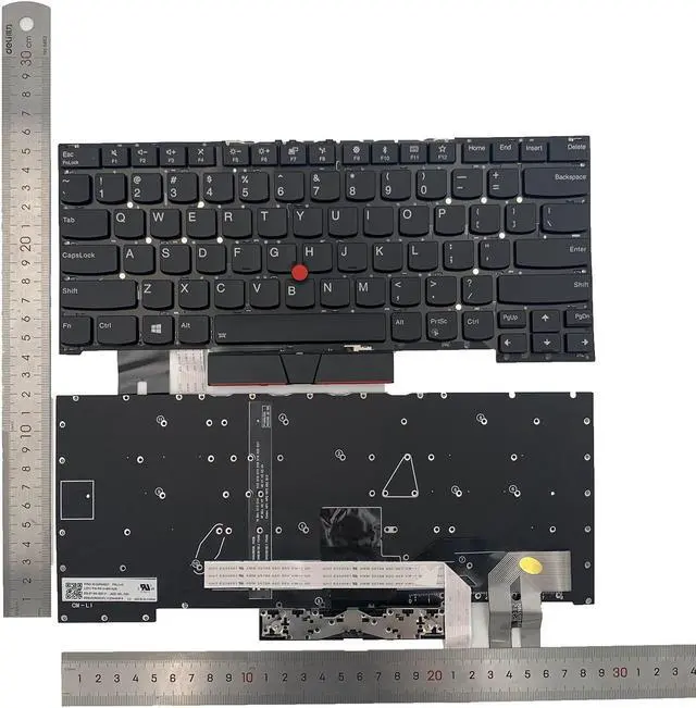 Alt view image 2 of 5 - Laptop Replacement US Layout Backlit Keyboard for Lenovo Thinkpad T490s T495s SN20R66042 02HM208 02HM280 Black