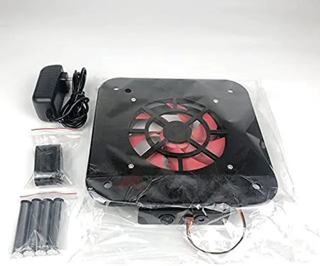 Main image of Yoqanr Mac Mini Radiator Cooling Fan Wind Speed Enhancement Modified Double Deck Acrylic Chassis,Mini Radiator Overclock Base With 12cm Silent Fan