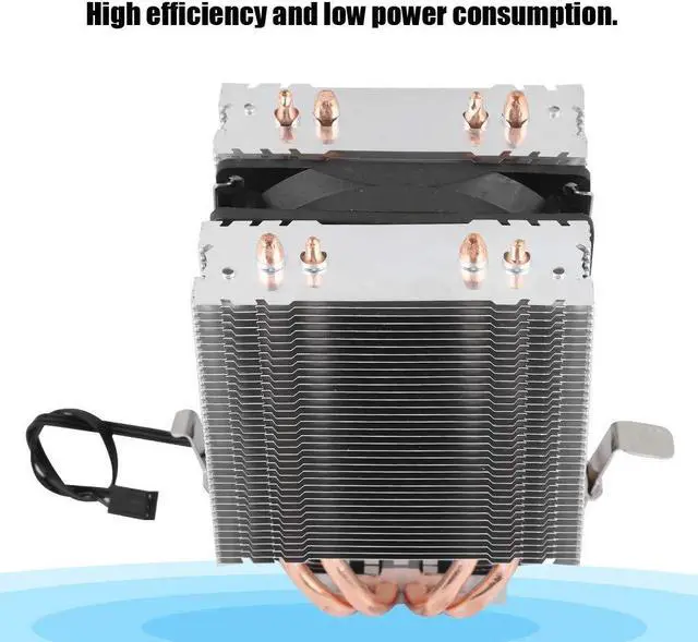 Alt view image 2 of 5 - Single Fan Radiator, 4 Heat Pipe CPU Fan Radiator Cooler Heat Sink, for Intel LGA AMD 1366 1155 775, High Efficiency and Low Power Consumption.