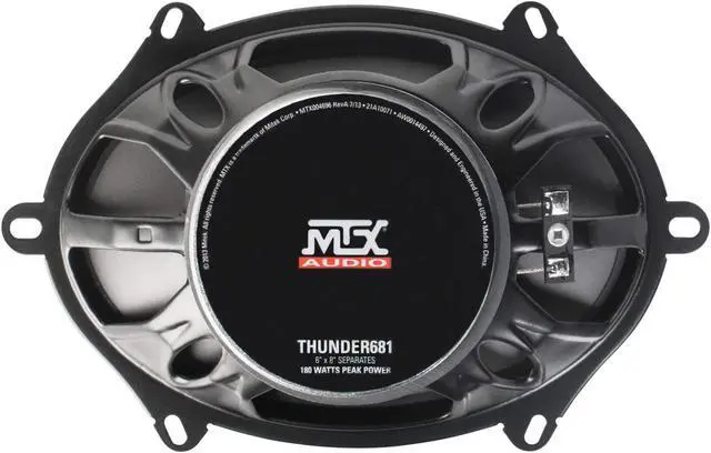 Alt view image 3 of 4 - MTX Audio THUNDER681 Thunder Series 5x7/6x8, 2-Way, 90W RMS 4-Ohm Component Speaker Pair