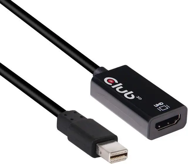 Main image of Club 3D CAC-1180 Mini DisplayPort 1.4 to HDMI 2.0B HDR Adapter Supports 4096X2160@60Hz High Dynamic Range, Black