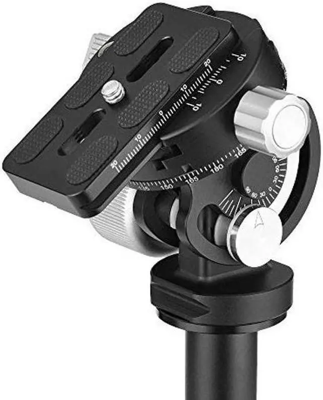 Alt view image 5 of 5 - Andoer VH-10 2 Way Pan/Tilt Tripod Head Panoramic Bird Watching Photography Head with Quick Release Plate 3 Bubble Level Carry Bag Replacement for Sirui L10 RRS MH-02