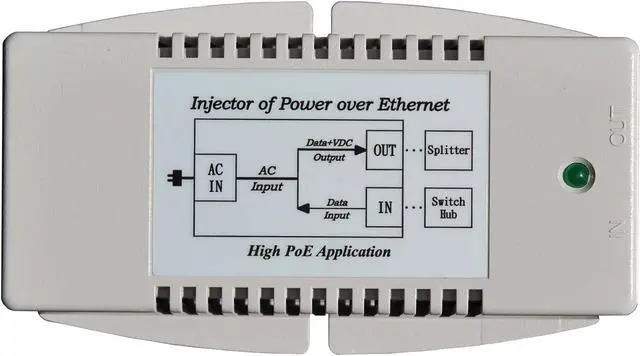 Alt view image 4 of 5 - Tycon Systems TP-POE-HP-24G 43W High Power Gigabit POE Power Inserter - US Power Cord, 24V