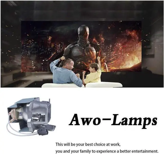 Alt view image 3 of 5 - AWO Original P-VIP210W Lamp Bulb for BL-FP240G / SP.7AZ01GC01 with Housing for OPTOMA DH350,EH334,EH335,EH336,EH337,HD143X,HD144X,HD270e,HD27Be,HD27e,WU335,WU337 Projectors