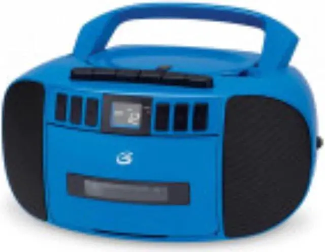 Alt view image 3 of 4 - GPX BCA209BU Portable Am/FM Boombox with CD and Cassette Player, Blue