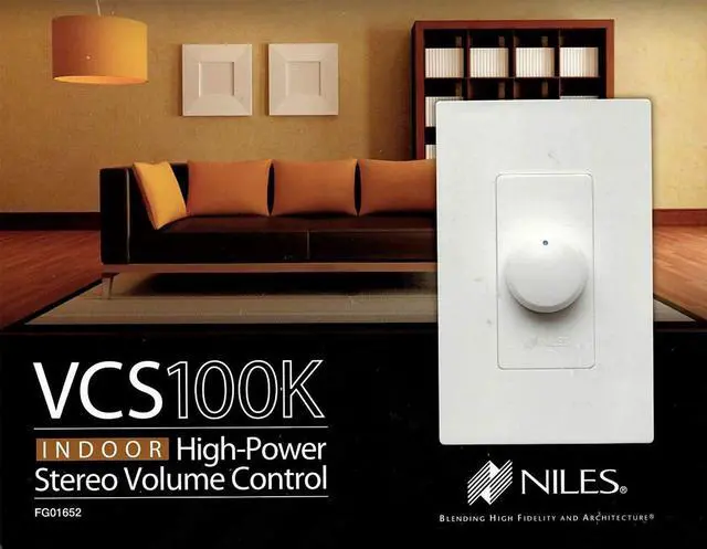 Alt view image 4 of 5 - Niles 5 Pack VCS100K In Wall Rotary Switches, White, ON-ON Operation