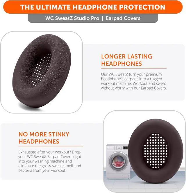 Alt view image 5 of 5 - WC Earpads and Protective SweatZ Cover Bundle for Beats Studio Pro Headphones by Wicked Cushions | Brown