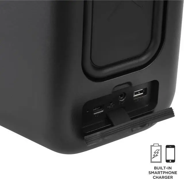 Alt view image 5 of 5 - Altec Lansing Shockwave Wireless Party Speaker - 60W Bluetooth Speaker with Long Lasting 6 Hour Battery, Multi LED Modes, Multiple Bass Boost Modes, Party Sync