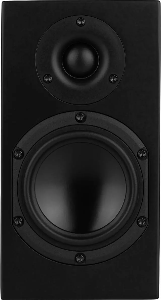 Alt view image 4 of 5 - Dayton Audio M4 Powered Desktop Speakers with Bluetooth and USB DAC | Remote Included | 150W Peak Power | Pair (Black, 4in)