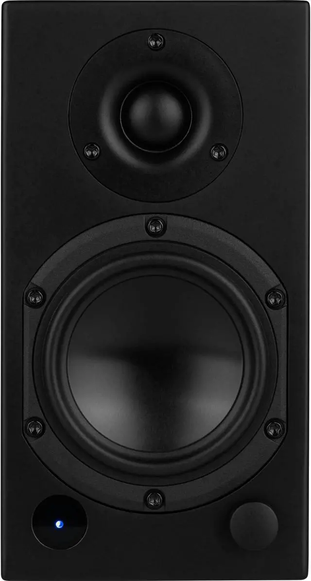 Alt view image 3 of 5 - Dayton Audio M4 Powered Desktop Speakers with Bluetooth and USB DAC | Remote Included | 150W Peak Power | Pair (Black, 4in)