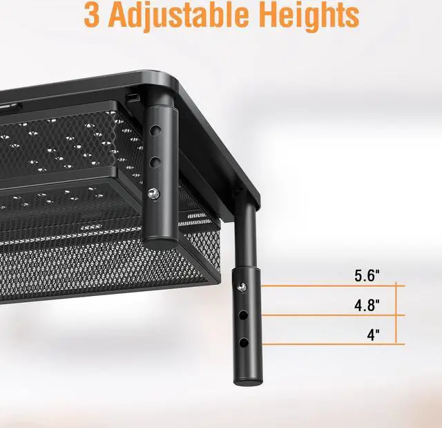 Alt view image 3 of 5 - ELIVED 2 Pack Monitor Stand Riser with Drawer+ErgoFocus Dual Monitor Stand Riser