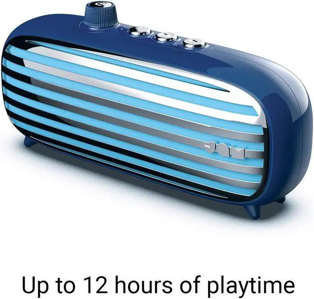 Alt view image 2 of 5 - JAM Retro Classic+ Blutooth Speaker, 12 Hours Play Time, Aux-in Port, USB Charging, Blue