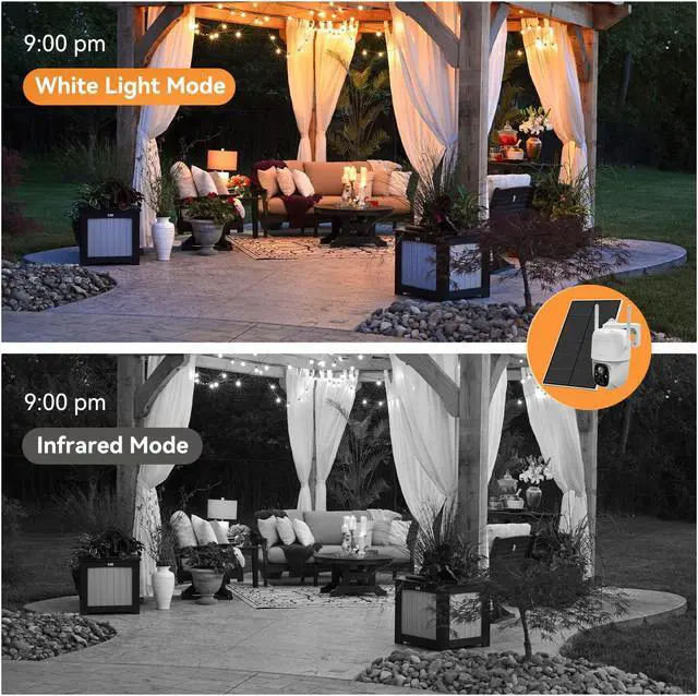 Alt view image 5 of 5 - LongPlus 3 Pack Wireless Outdoor Security Camera + PTZ Solar Powered Outdoor Cameras for Home Security, Wireless WiFi Camera with AI Detection, Color Night Vision,Spotlight,2 Way Audio,Only2.4Ghz
