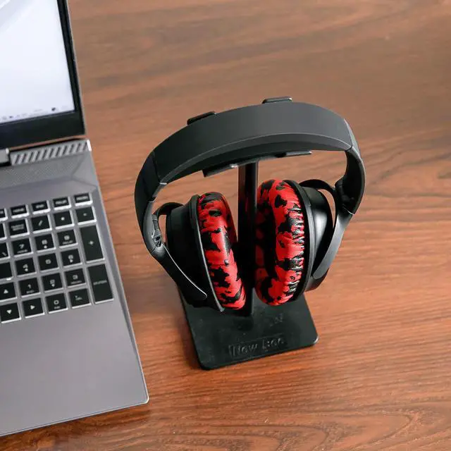 Alt view image 3 of 5 - WC Wicked Cushions Upgraded Replacement Ear Pads for Bose QC35 & QC35ii (QuietComfort 35) Headphones & More - Softer Leather, Luxurious Memory Foam, Added Thickness, Extra Durability | Red Camo