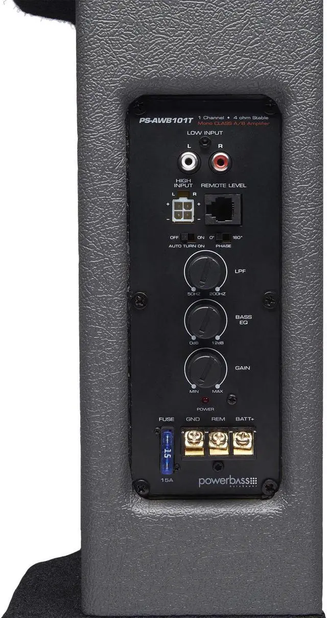Alt view image 3 of 4 - PowerBass PS-ADF110T - 10" Single Loaded Amplified Down Firing Enclosure