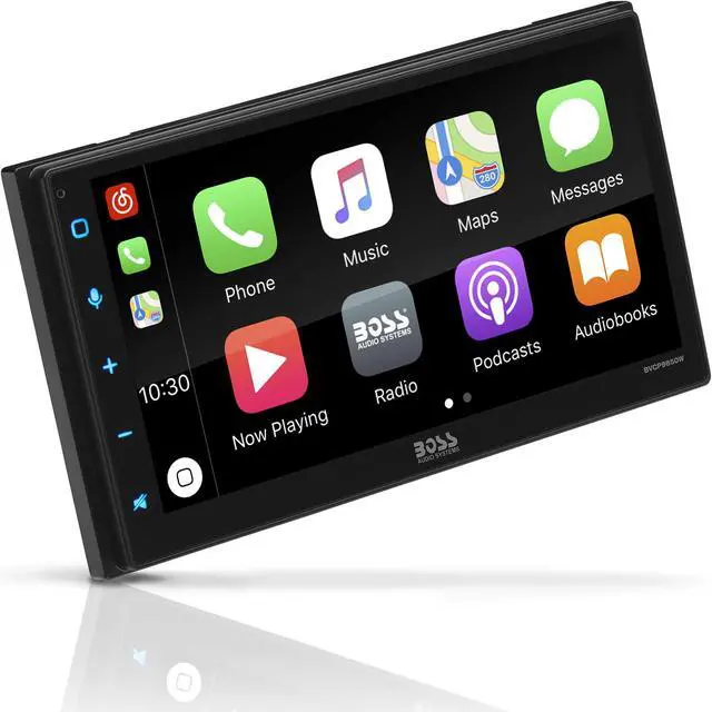 Main image of BOSS Audio Systems BVCP9850W Car Stereo - Wireless Apple CarPlay & Android Auto, Double Din, 6.75 Inch Touchscreen, Bluetooth, No DVD CD Player, AM/FM Radio Receiver, Wireless Remote Control