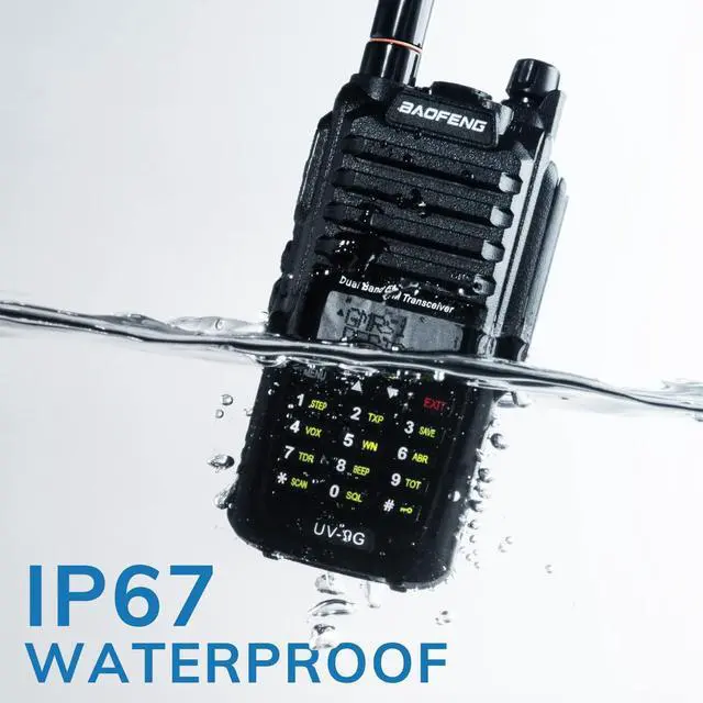 Alt view image 3 of 5 - BAOFENG UV-9G GMRS Radio, IP67 Waterproof Two Way Radio for Adults, NOAA Scanner & Receiver Long Range Rechargeable Handheld Radio, Repeater Compatible, with Programming Cable