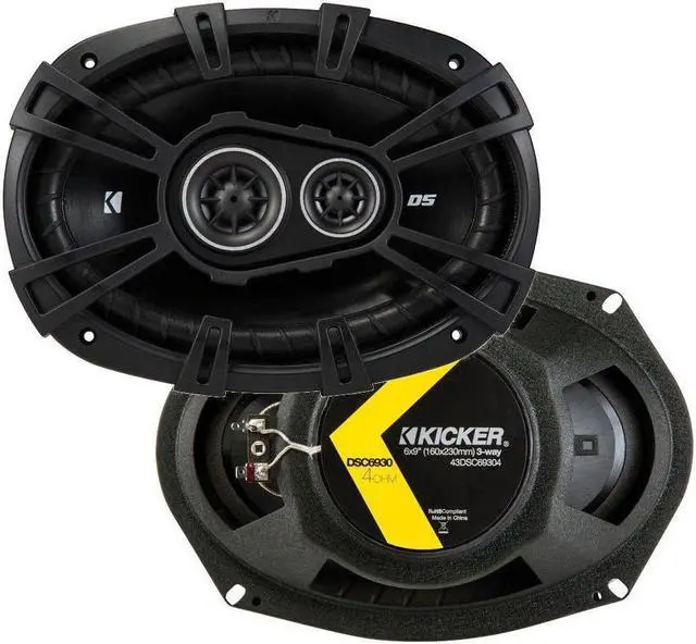 Alt view image 2 of 5 - KICKER Speaker Package of 2 Items: DS Series Two 6"x9" Coaxial Speakers 4-Ohm & Two 6.5" Coaxial Speakers 4-Ohm - 1x 43DSC69304, 1x 43DSC6504