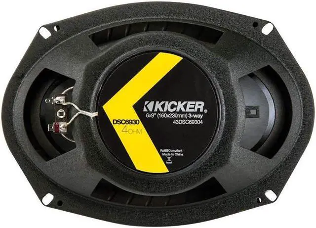 Alt view image 3 of 5 - KICKER Speaker Package of 2 Items: DS Series Two 6"x9" Coaxial Speakers 4-Ohm & Two 6.5" Coaxial Speakers 4-Ohm - 1x 43DSC69304, 1x 43DSC6504