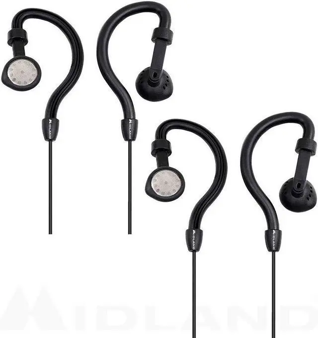 Alt view image 5 of 5 - Midland AVPH4 Ear-Clip Headsets for Midland FRS and GMRS Radios - 4-Pack