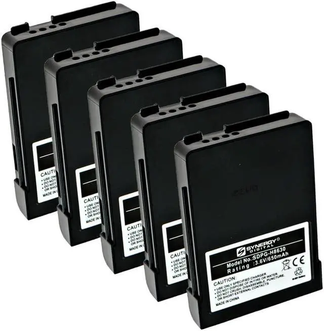 Main image of Synergy Digital Pager Batteries, Compatible with Motorola Minitor 5 Pager, (Ni-MH, 3.6V, 650mAh), Replacement for Motorola RLN5707, RLN5707A Battery, Combo-Pack Includes: 5 x SDPG-H8630 Batteries