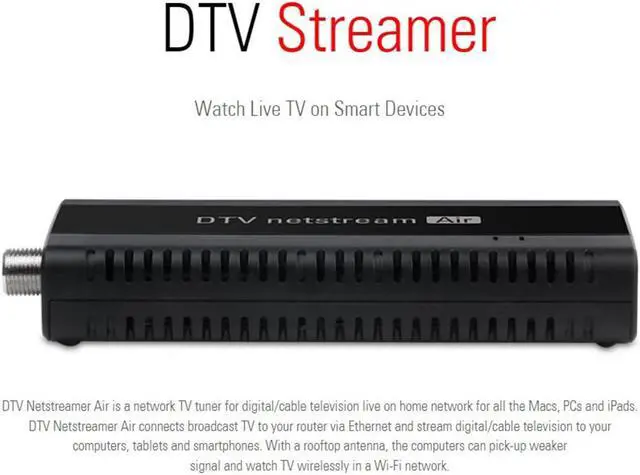 Alt view image 2 of 5 - Geniatech EyeTV ATSC Air TV HD Tuner, Recast OTA DVR Cable TV for Cord Cutters, for PC, Cpmputer Laptop, Live or Recorder Streaming Converter Box