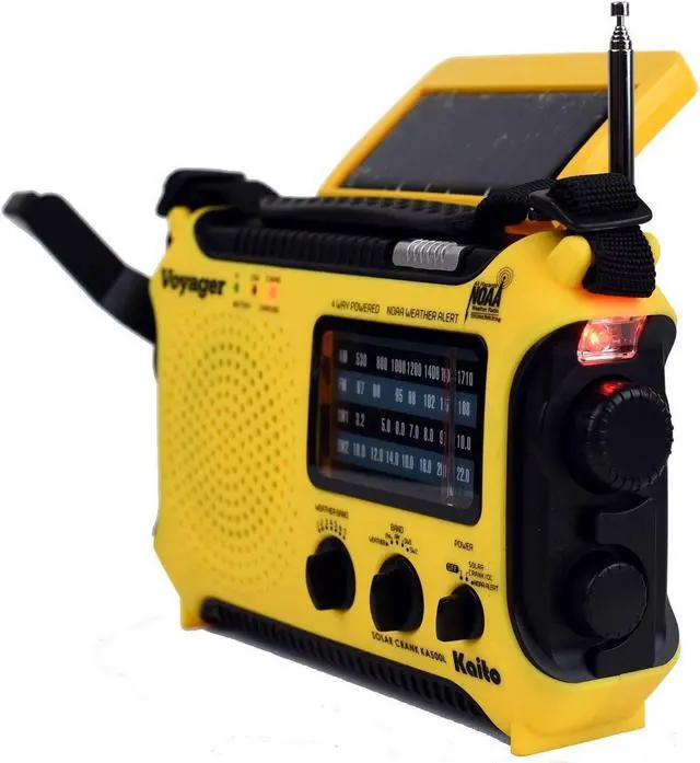 Alt view image 4 of 5 - Kaito KA500L 4-Way Powered Emergency AM/FM/SW NOAA Weather Alert Radio with Solar,Dynamo Crank,Flashlight