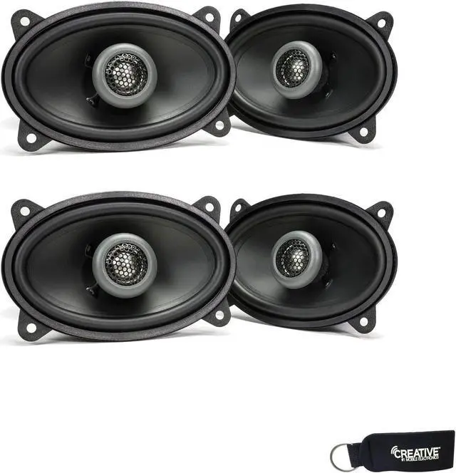 Main image of MB Quart - Two Pairs of Formula 4 X 6 Inch 2-Way Coaxial Car Speakers - FKB146