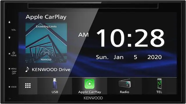 Main image of KENWOOD DDX5707S Double Din DVD Car Stereo with Apple Carplay and Android Auto, 6.8 Inch Touchscreen, Bluetooth, Backup Camera Input, Subwoofer Out
