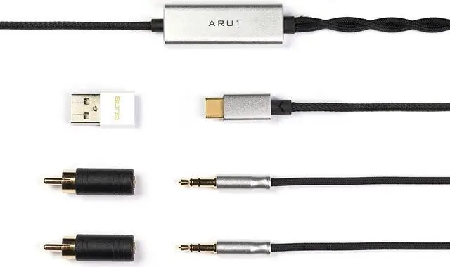 Main image of Aune ARU1 USB-C Headphone Cable with DAC, for Cable-Detachable Headphones (Dual 3.5mm TRS) AR5000