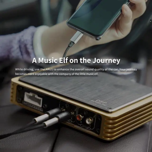 Alt view image 5 of 5 - Aune ARU1 USB-C Headphone Cable with DAC, for Cable-Detachable Headphones (Dual 3.5mm TRS) AR5000