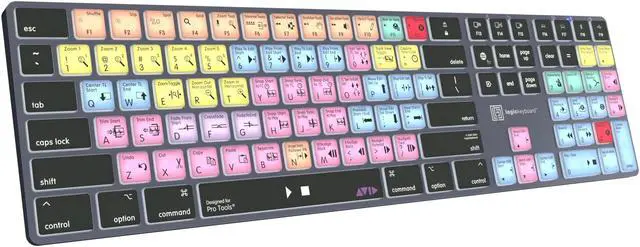 Alt view image 3 of 5 - Logickeyboard 'Titan' Wireless Backlit Designed for Composing in Avid Pro Tools on Mac  p/n LKB-PT-TM-US