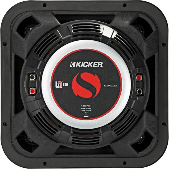 Alt view image 5 of 5 - Kicker 46L7T124 L7T L7-Thin 12-Inch (30cm) Subwoofer, Dual Voice Coil, 4-Ohm, 600 Watt