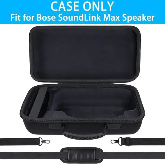 Alt view image 2 of 5 - for Bose SoundLink Max Portable Speaker Hard Protective Case, Portable Travel Case with Shoulder Strap and Handle (Black Case) - co2CREA