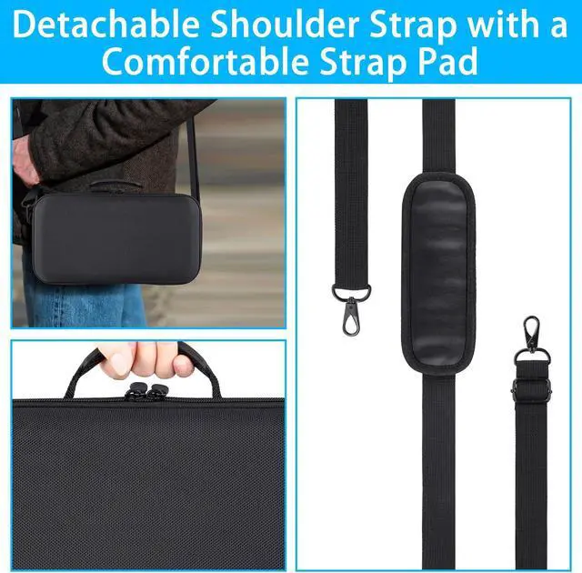 Alt view image 4 of 5 - for Bose SoundLink Max Portable Speaker Hard Protective Case, Portable Travel Case with Shoulder Strap and Handle (Black Case) - co2CREA